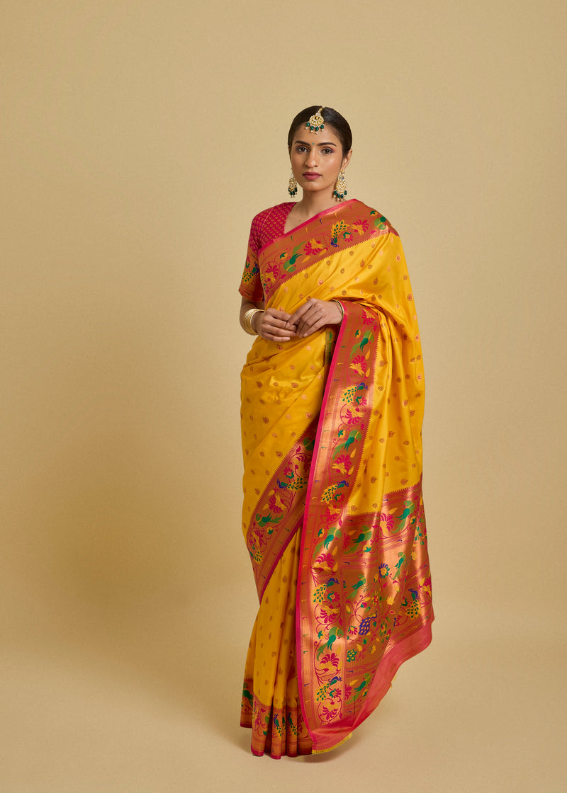 Vishika Silk Saree Yellow