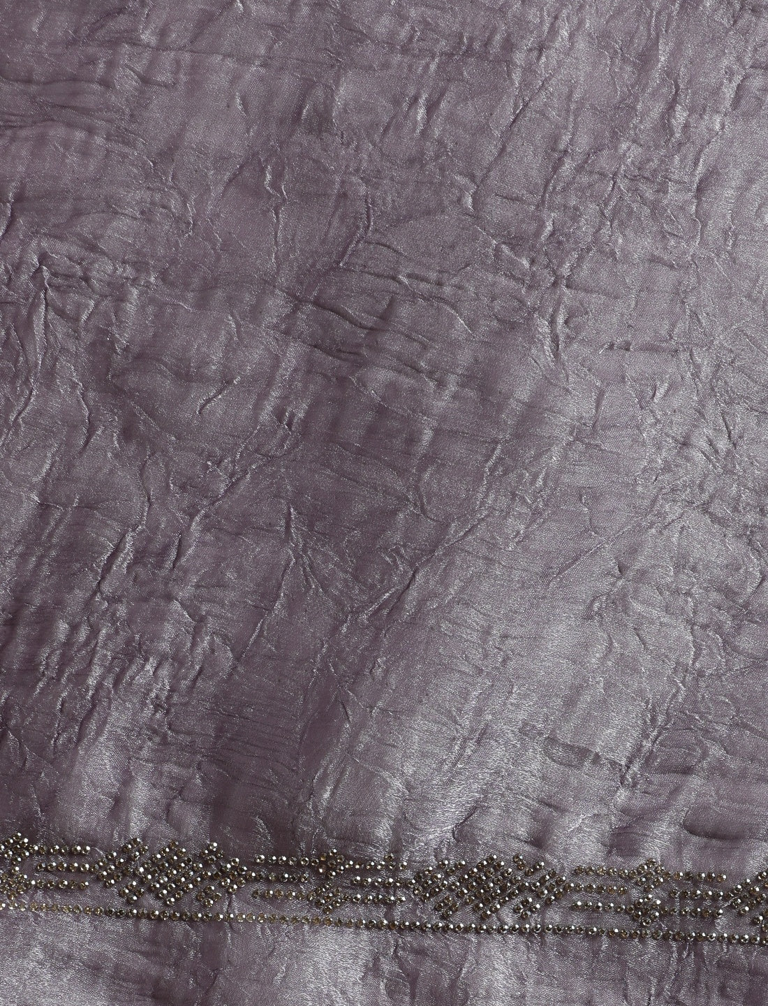 Embellished Saree With Unstitched Blouse in Purple