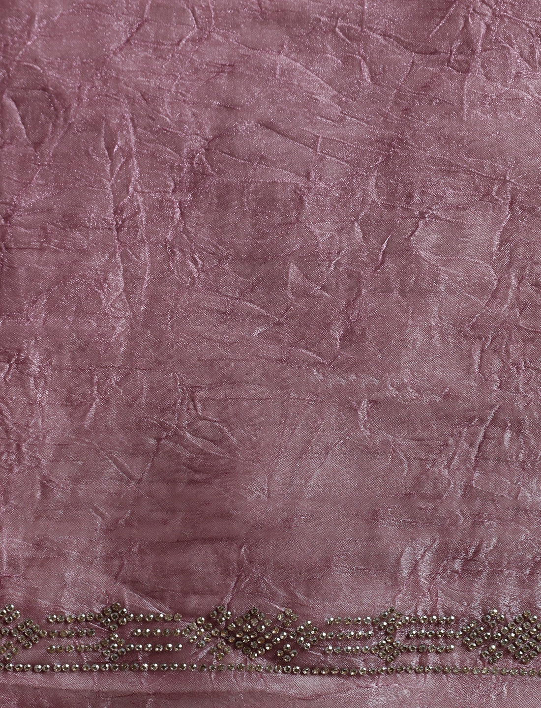 Embellished Saree With Unstitched Blouse in Pink