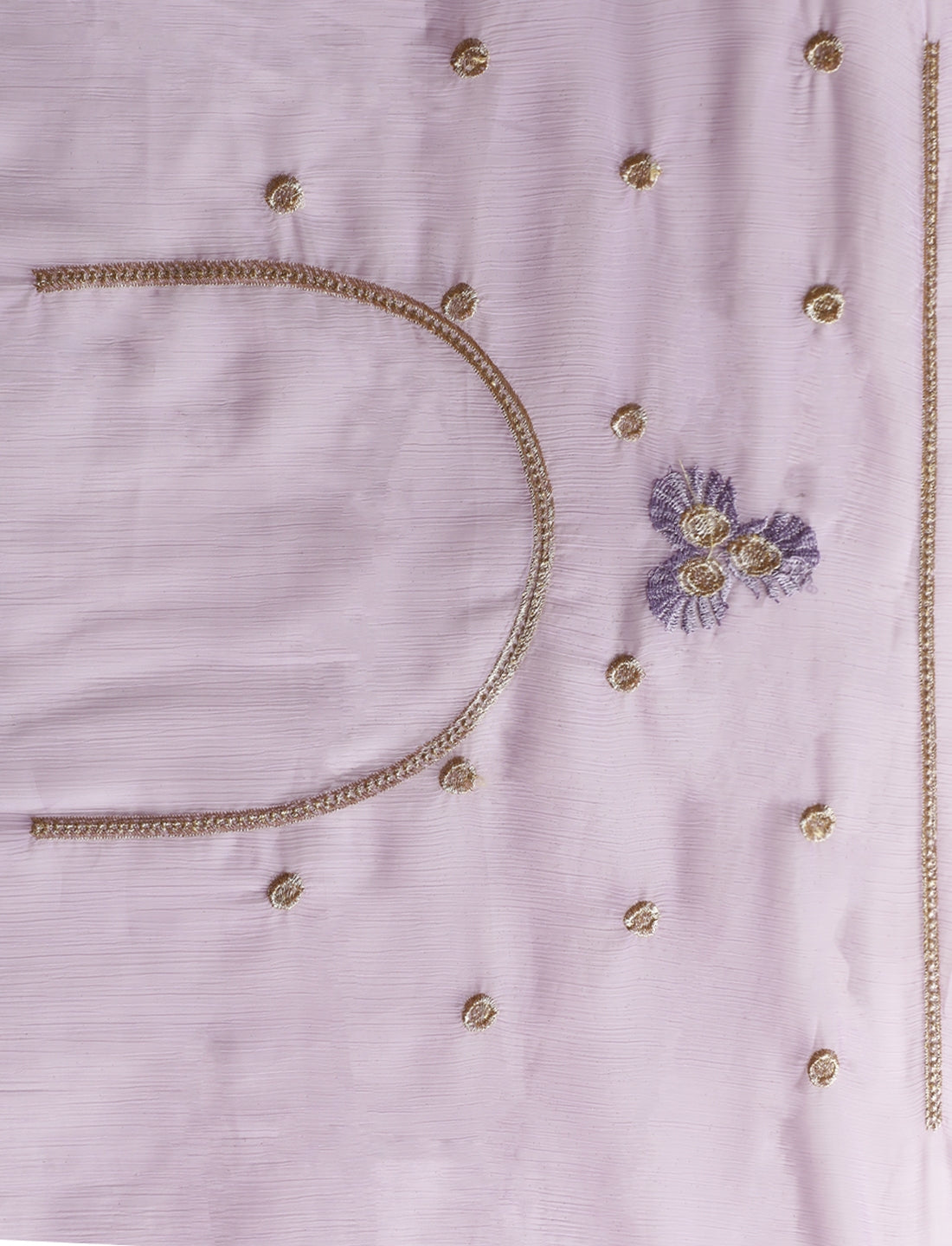 Embroidered Saree With Blouse Piece in Purple
