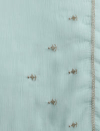 Woven Design Saree With Blouse in Blue