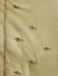 Women Ethnic Motifs Embroidered Saree in Yellow