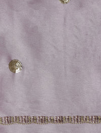 Women Solid Embroidered Saree in Lavendar