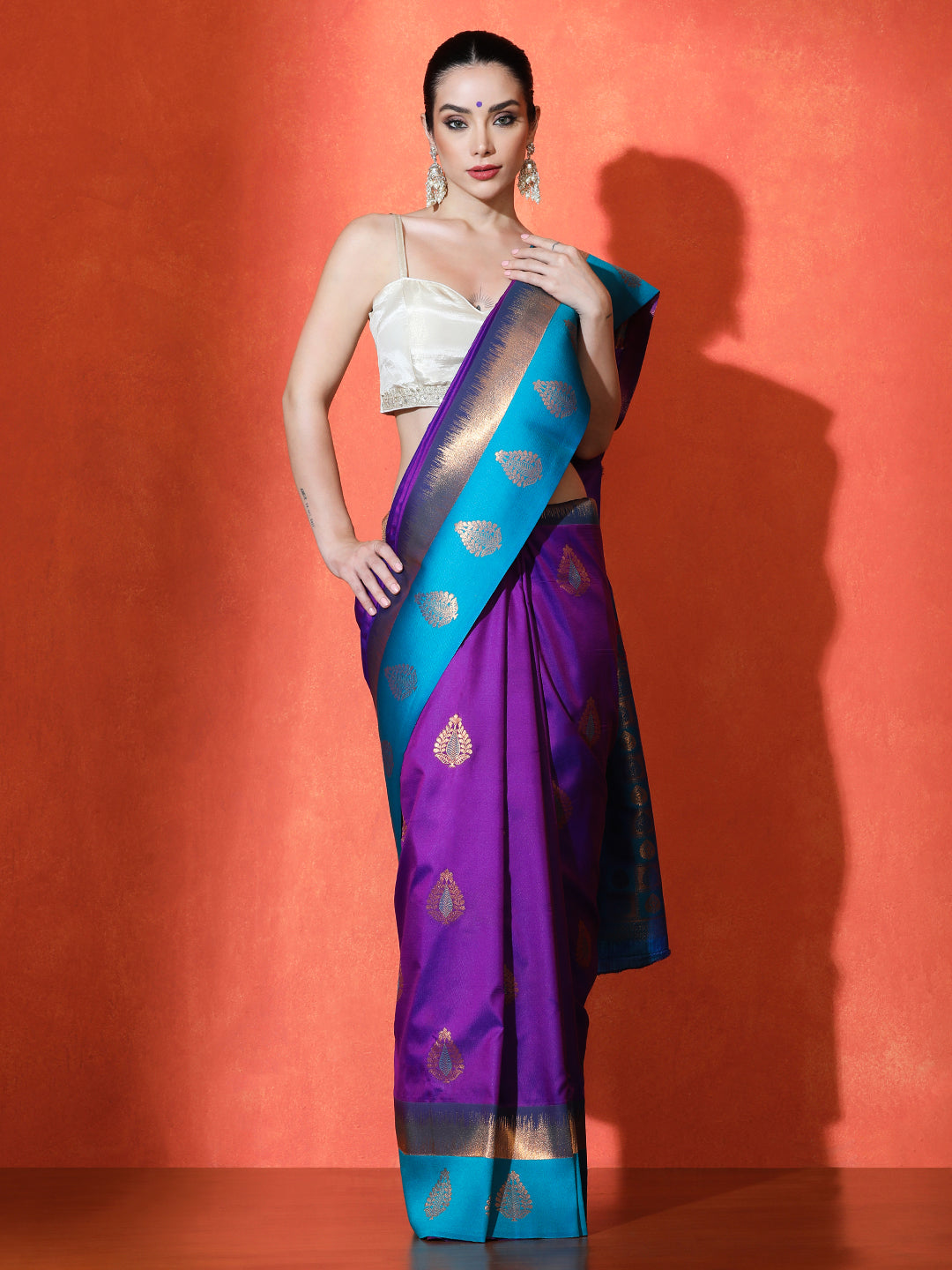 Latika Silk in Purple