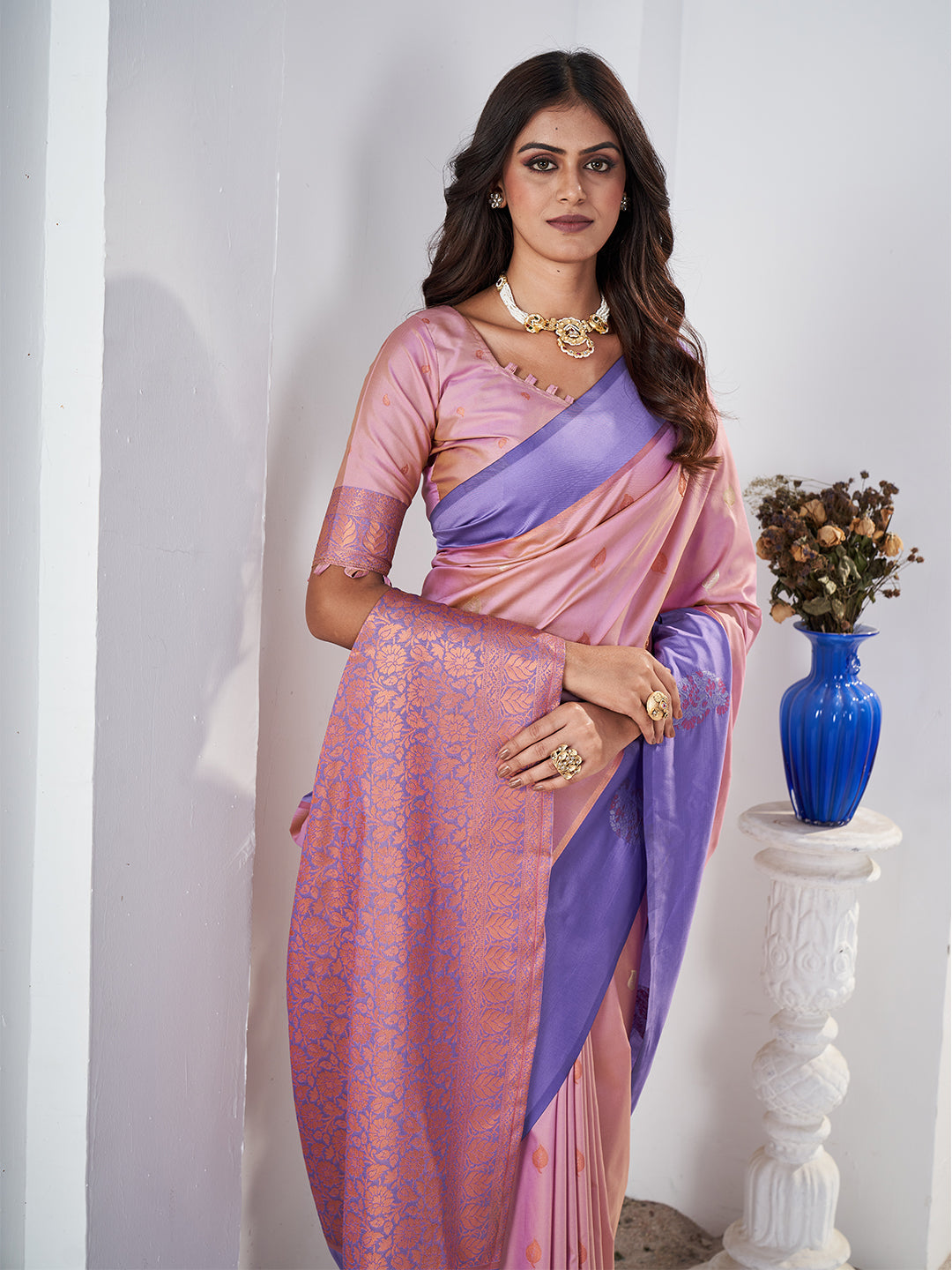 Jamuna Silk in Purple