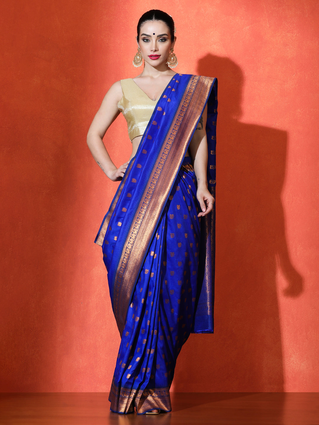 Bhakti Silk in Dark Blue