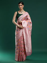 Woven Design Chanderi Cotton Saree in Pink