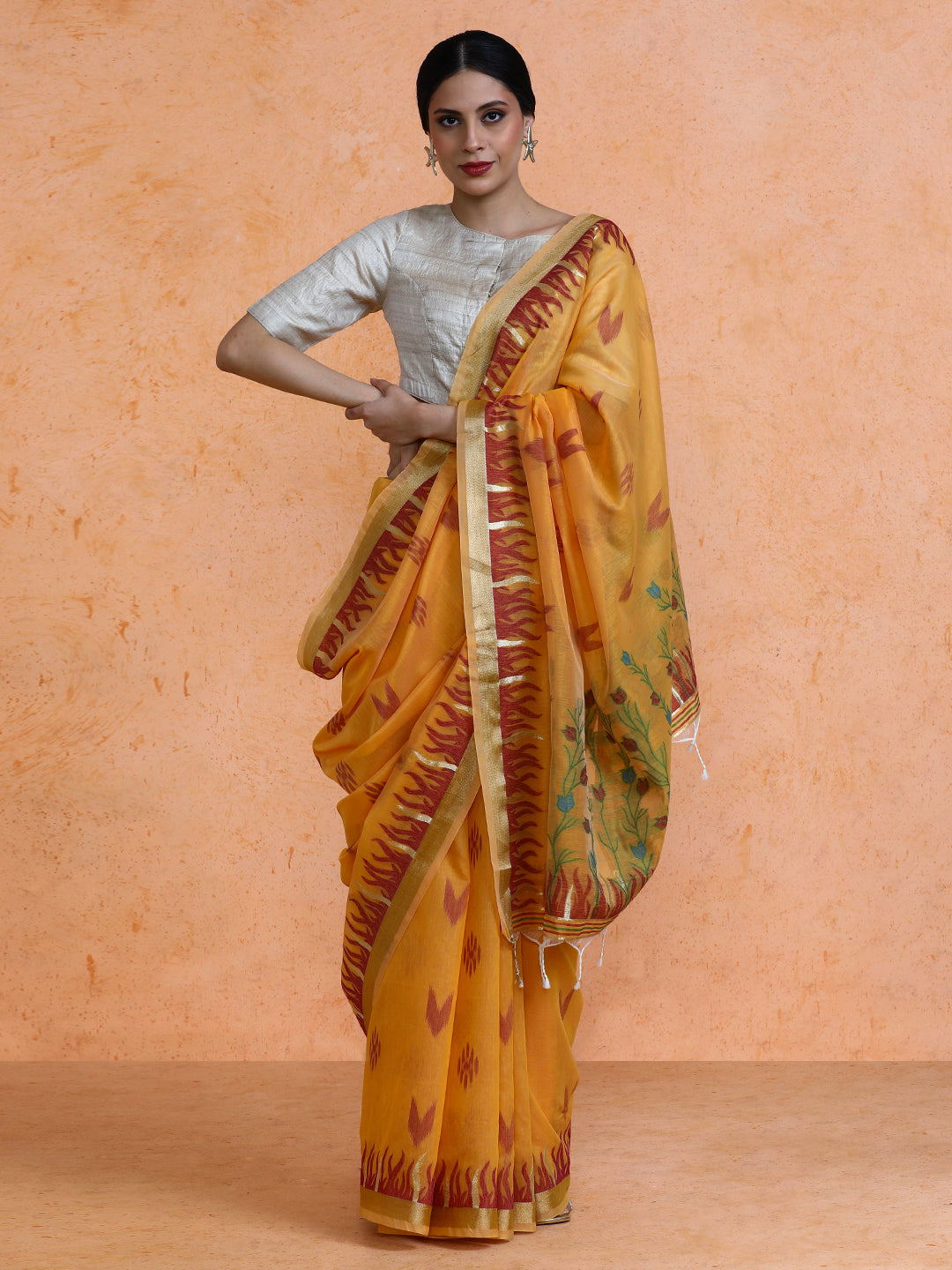 Vilasini Cotton in Mustard Yellow