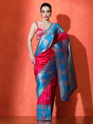 Heritage Silk in Blue - Saree by Sarha