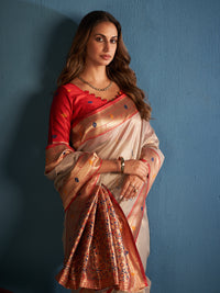 Vamika Silk in Cream