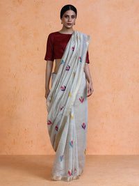 Rithika Cotton in Beige with Peach Motifs