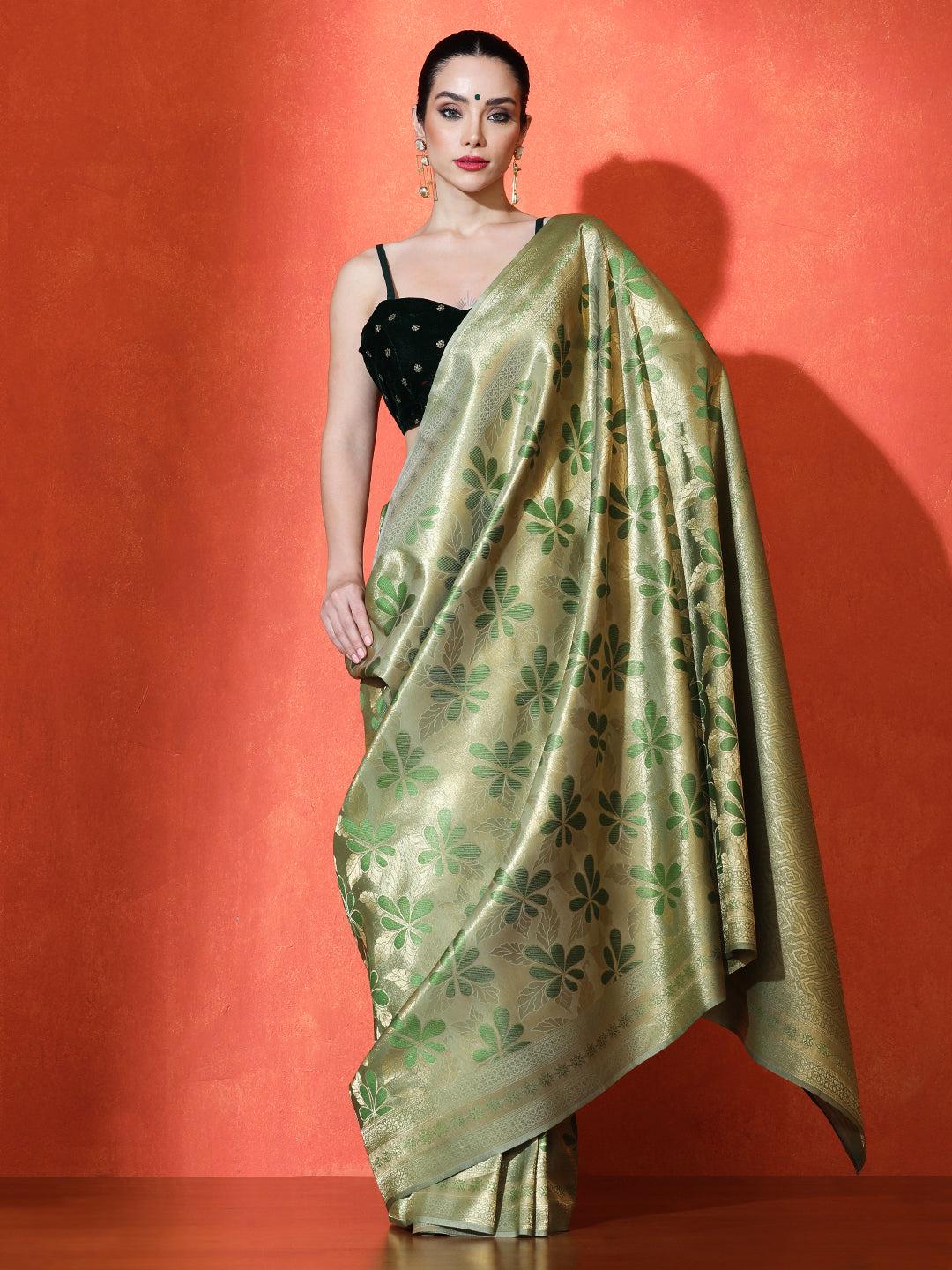 Swarna Silk in Light Green