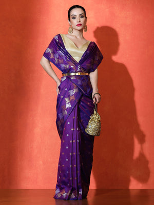 Tantra Silk In Purple - Saree by Sarha