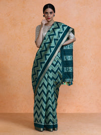 Sumitra Cotton in Dark Green and Pista