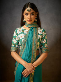 Gulaab in Turquoise Green