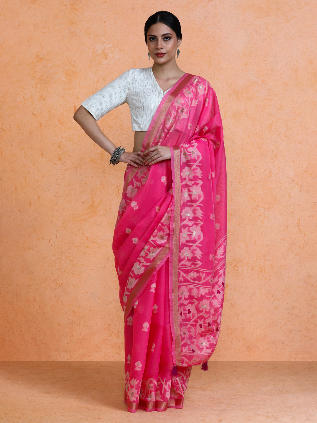 Vinita Cotton in Pink