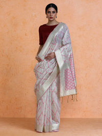 Devi Cotton in Beige with Pink Motifs