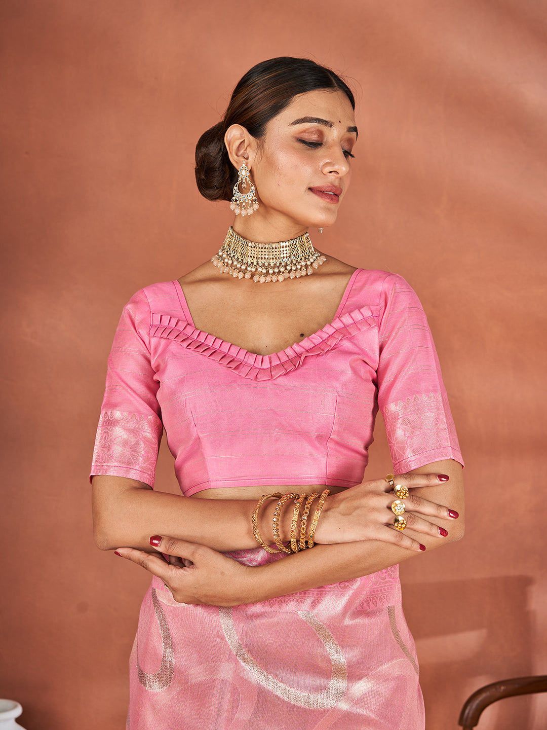 Etasha Silk In Rose Pink