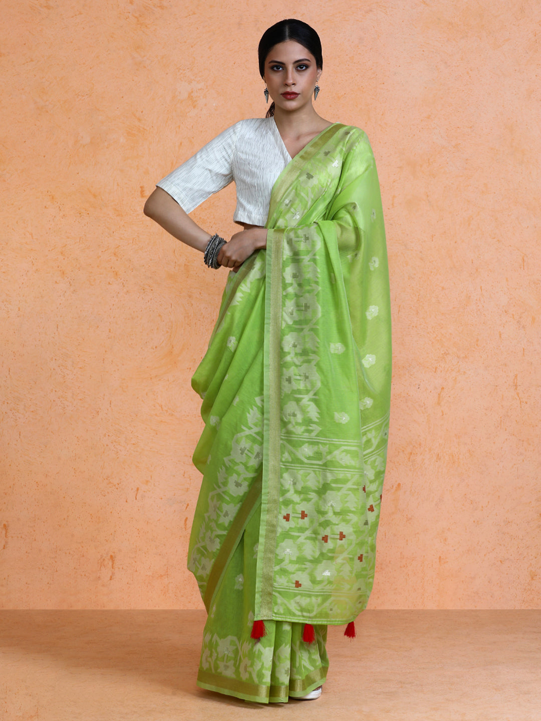 Vinita Cotton in Green