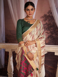 Vaanya Cotton In Rust Brown & Pink