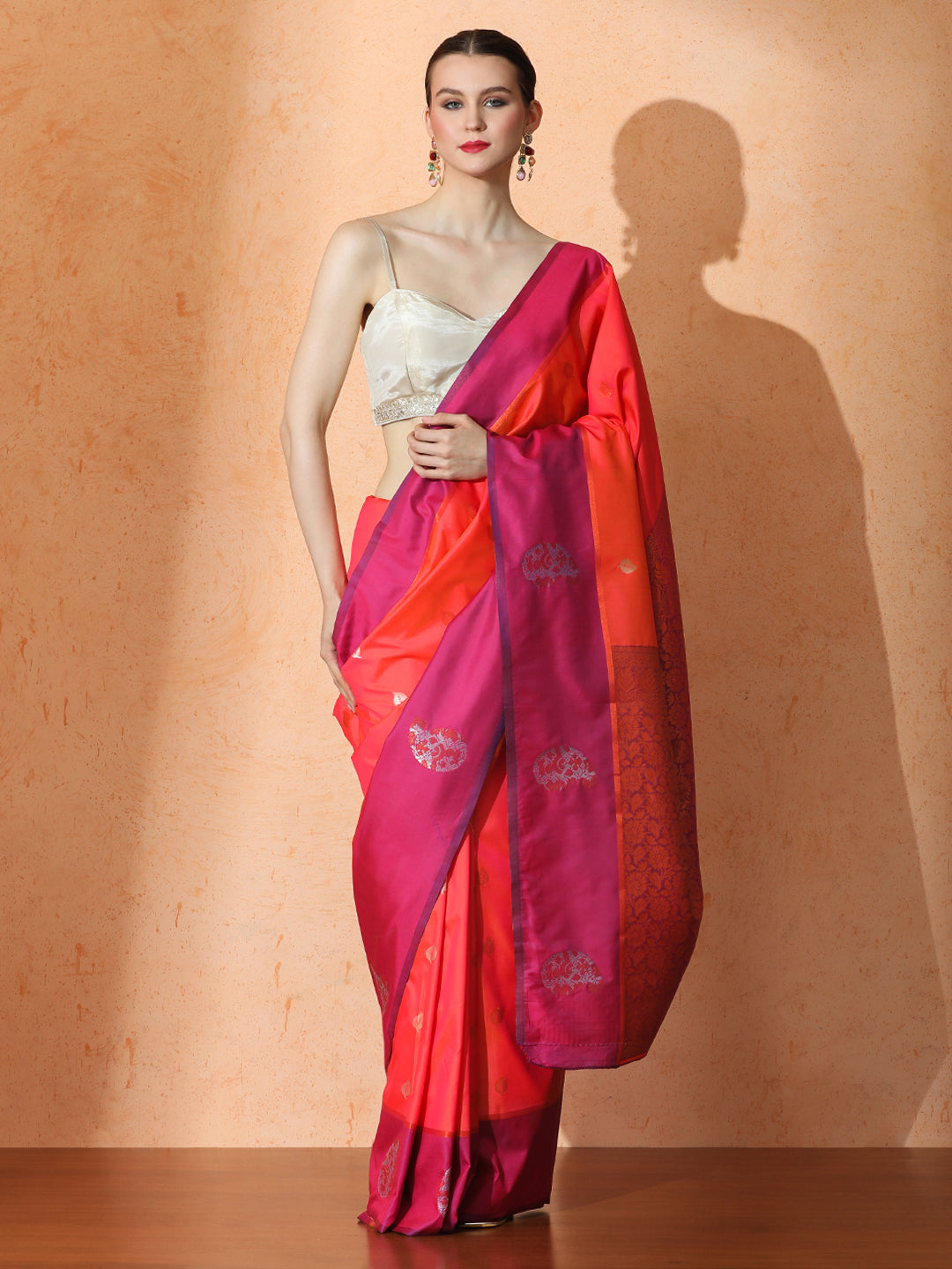 Jamuna Silk in Orange