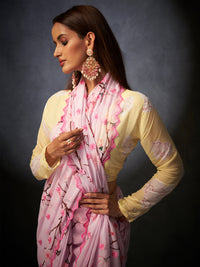 Basanti Bloom in Rose Pink with Floral Motifs