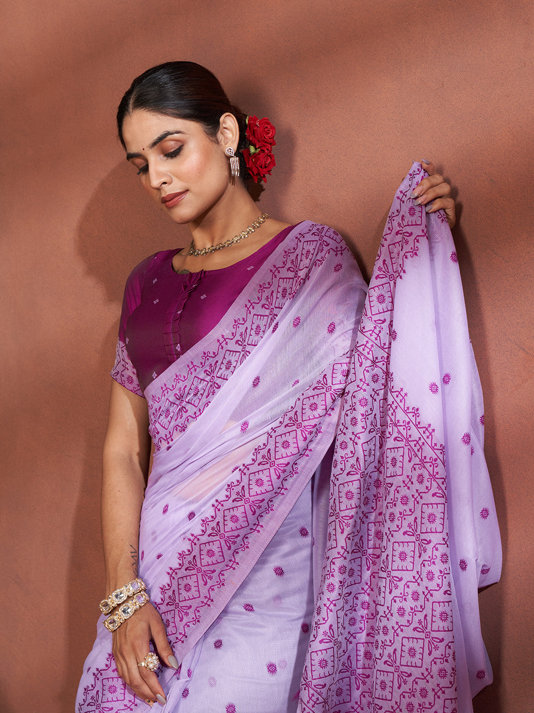 Dhrisha Cotton in Lilac