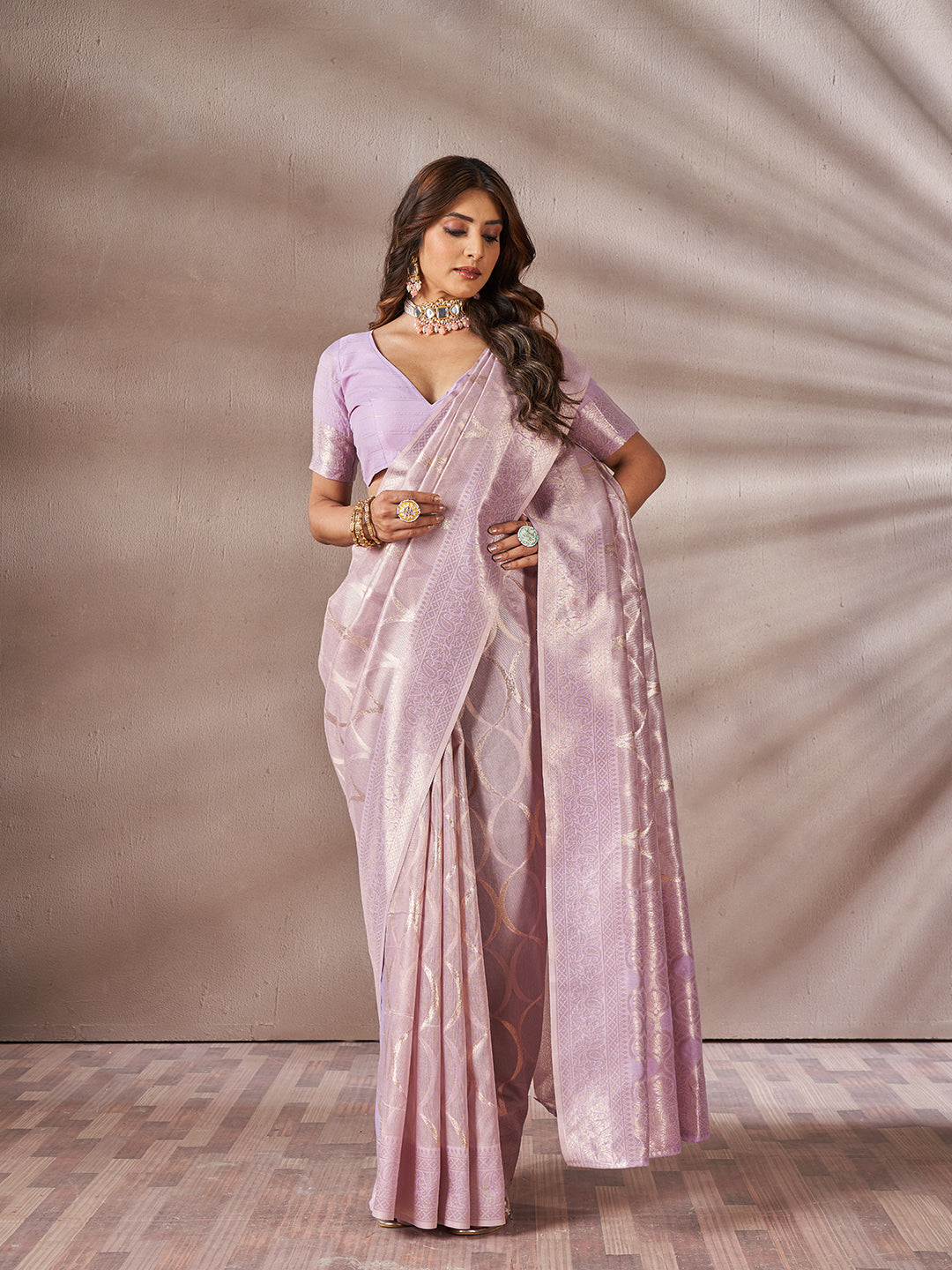 Samiksha Silk in Lilac