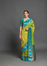 Ishara Silk Saree Lime Green