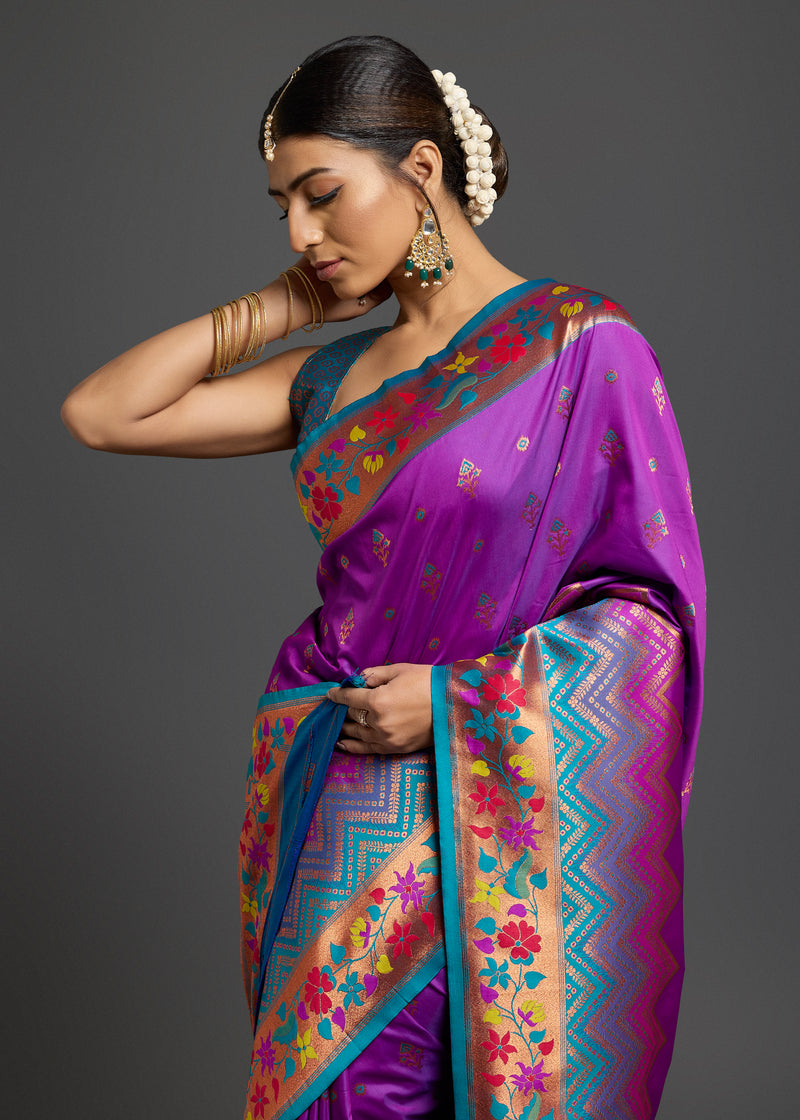 Abhitha Silk Saree Purple