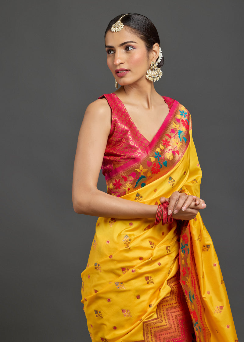 Abhitha Silk Saree Yellow