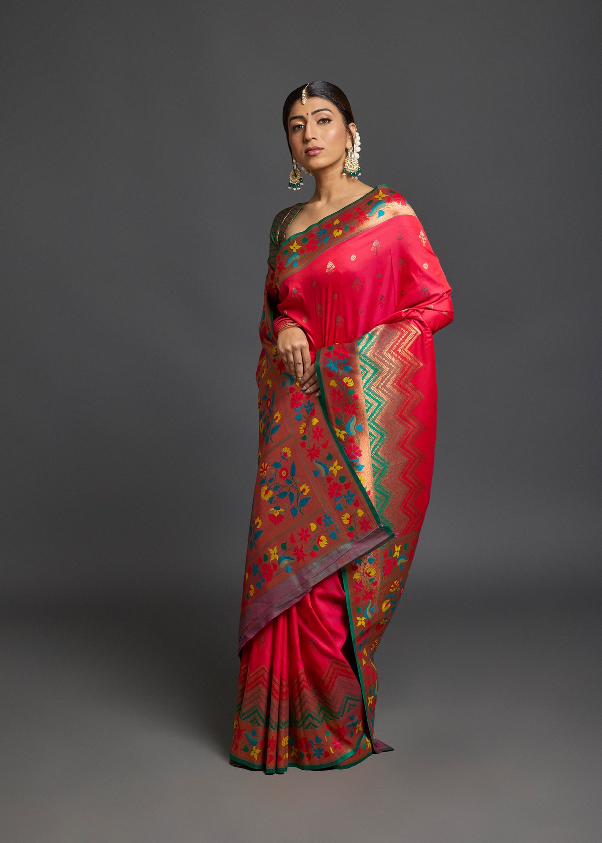 Abhitha Silk Saree Rani Pink