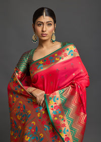 Abhitha Silk Saree Rani Pink