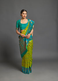 Ishara Silk Saree Lime Green