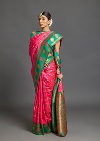 Ishara Silk Saree Pink