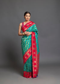 Ishara Silk Saree Rama Green