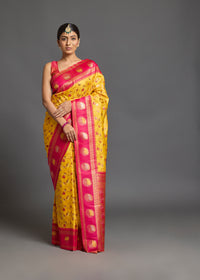 Ishara Silk Saree Yellow