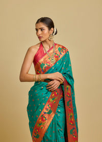 Vishika Silk Saree Rama Green