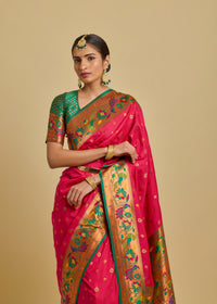 Vishika Silk Saree Rani Pink