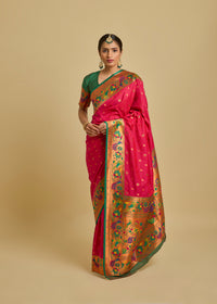 Vishika Silk Saree Rani Pink