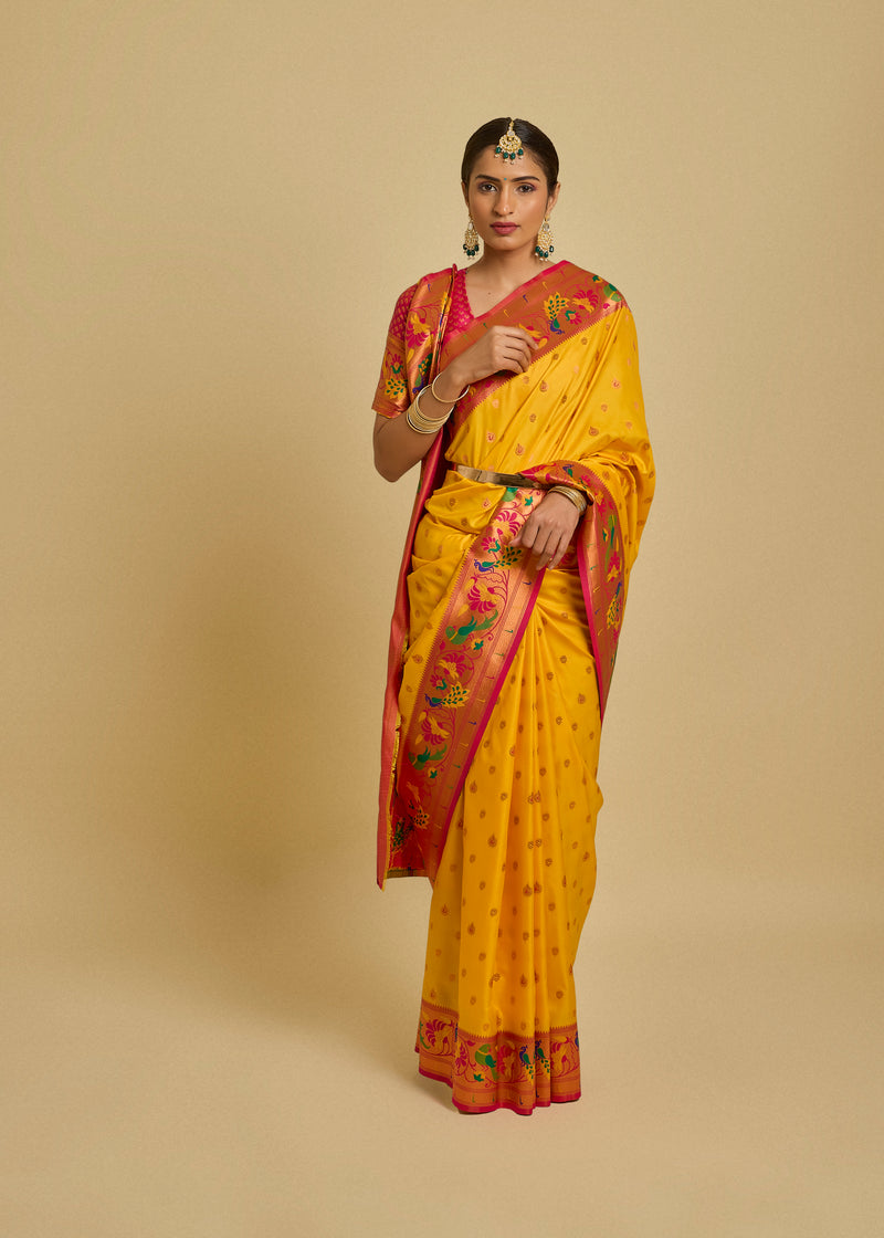 Vishika Silk Saree Yellow