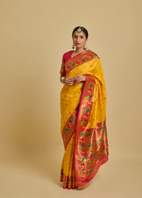 Vishika Silk Saree Yellow