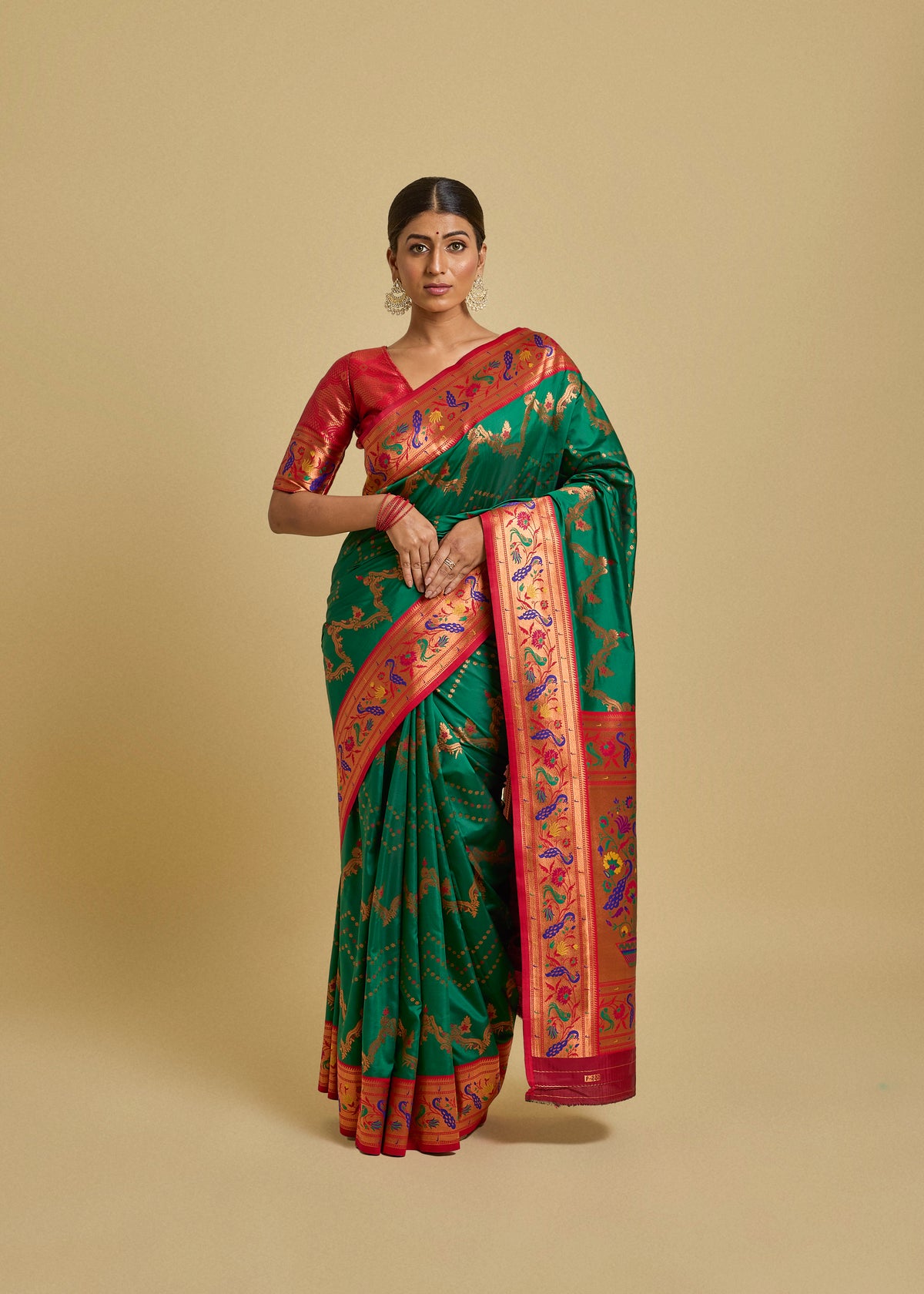 Nirali Silk Saree Dark Green