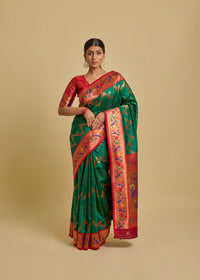 Nirali Silk Saree Dark Green