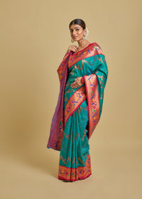 Nirali Silk Saree Rama Green