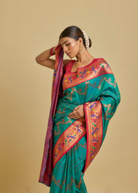 Nirali Silk Saree Rama Green