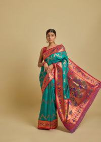 Nirali Silk Saree Rama Green