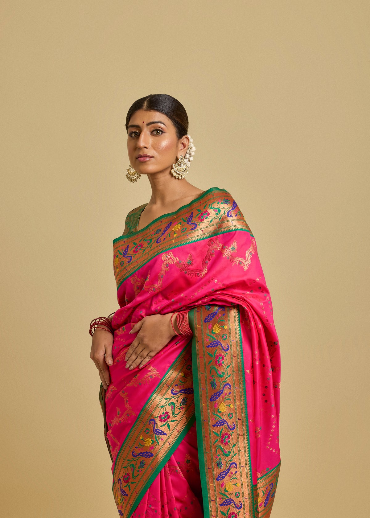 Nirali Silk Saree Rani Pink