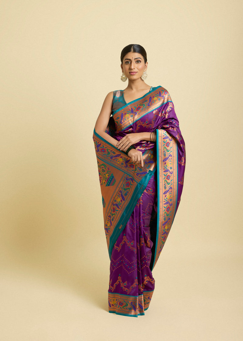 Nirali Silk Saree Purple