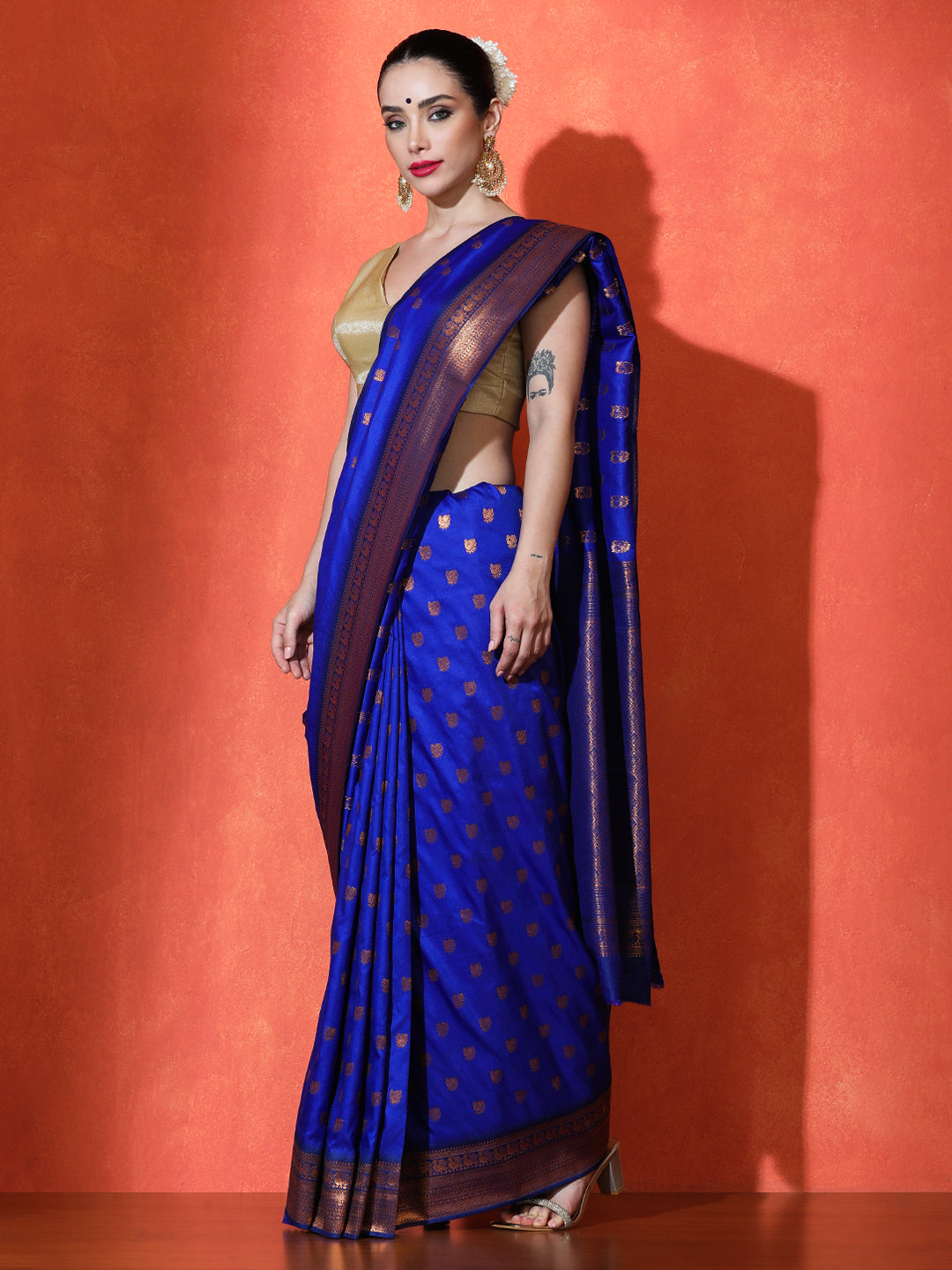 Bhakti Silk in Dark Blue